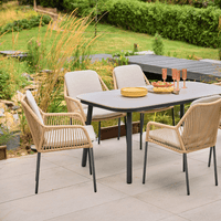 OLIVIA WHEAT 6 SEAT RECTANGULAR DINING SET