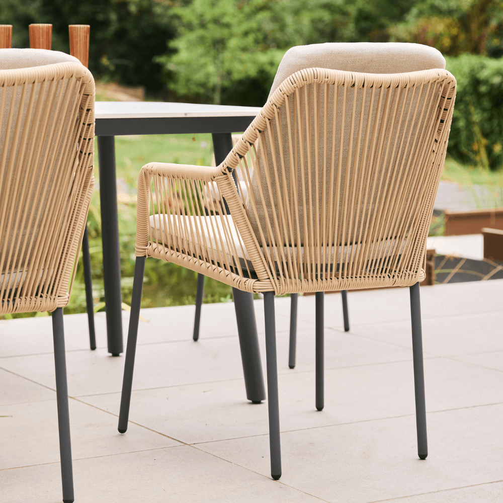 OLIVIA WHEAT 6 SEAT RECTANGULAR DINING SET