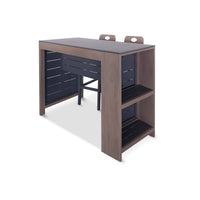 SAVANNAH BIRCH DELUXE OUTDOOR KITCHEN BAR TABLE AND STOOLS