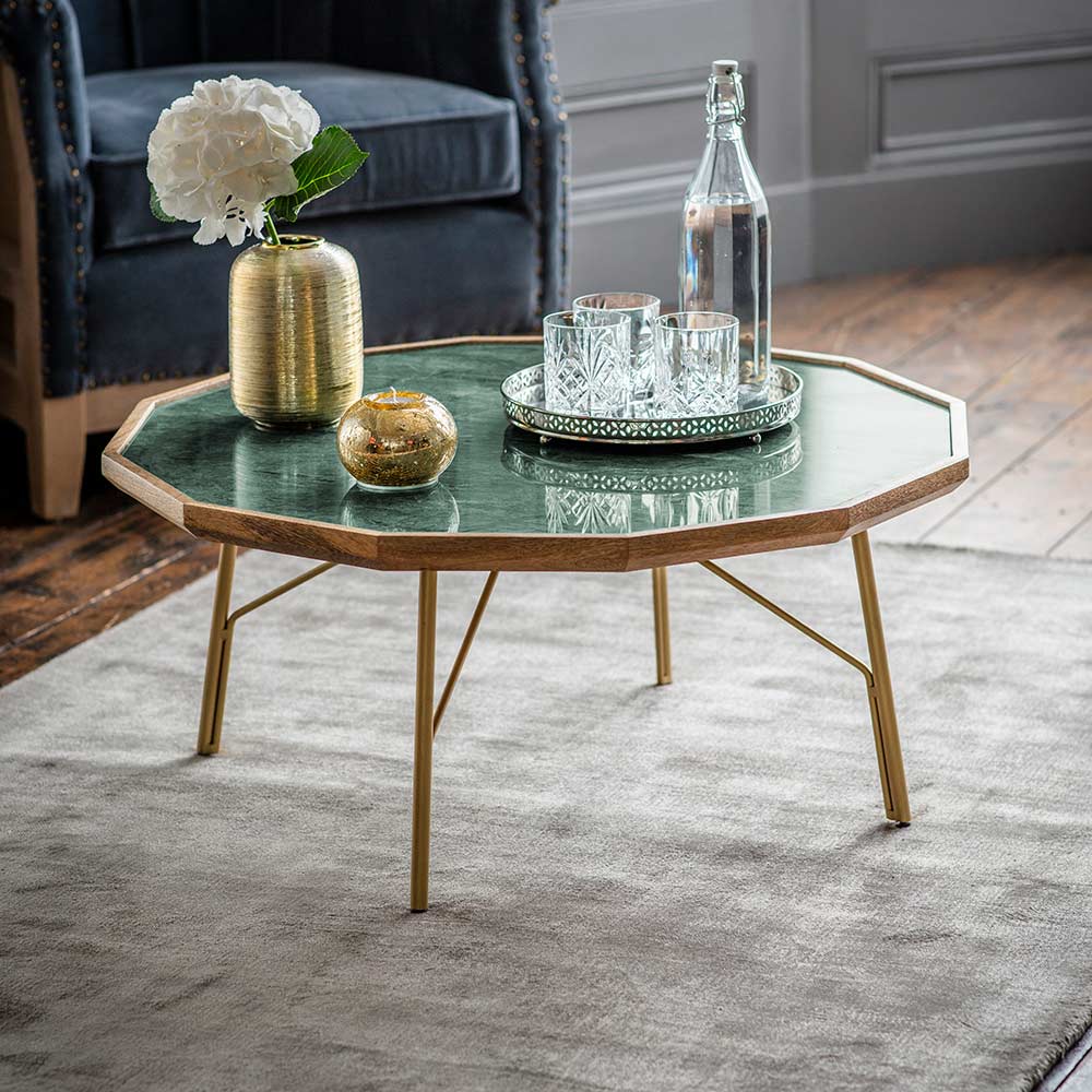 Atkin & Thyme Jade Marble Coffee Table