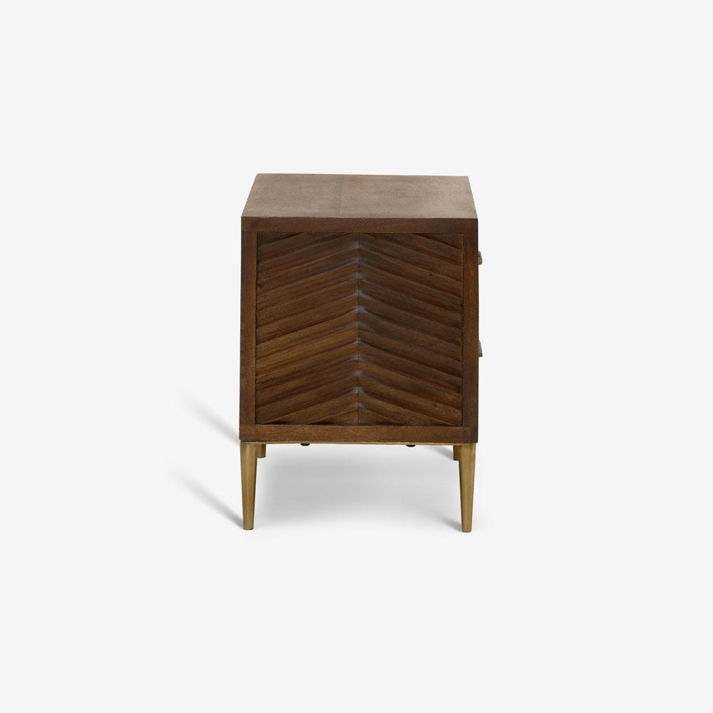 FANDANGO BEDSIDE DRAWERS - DARK STAIN