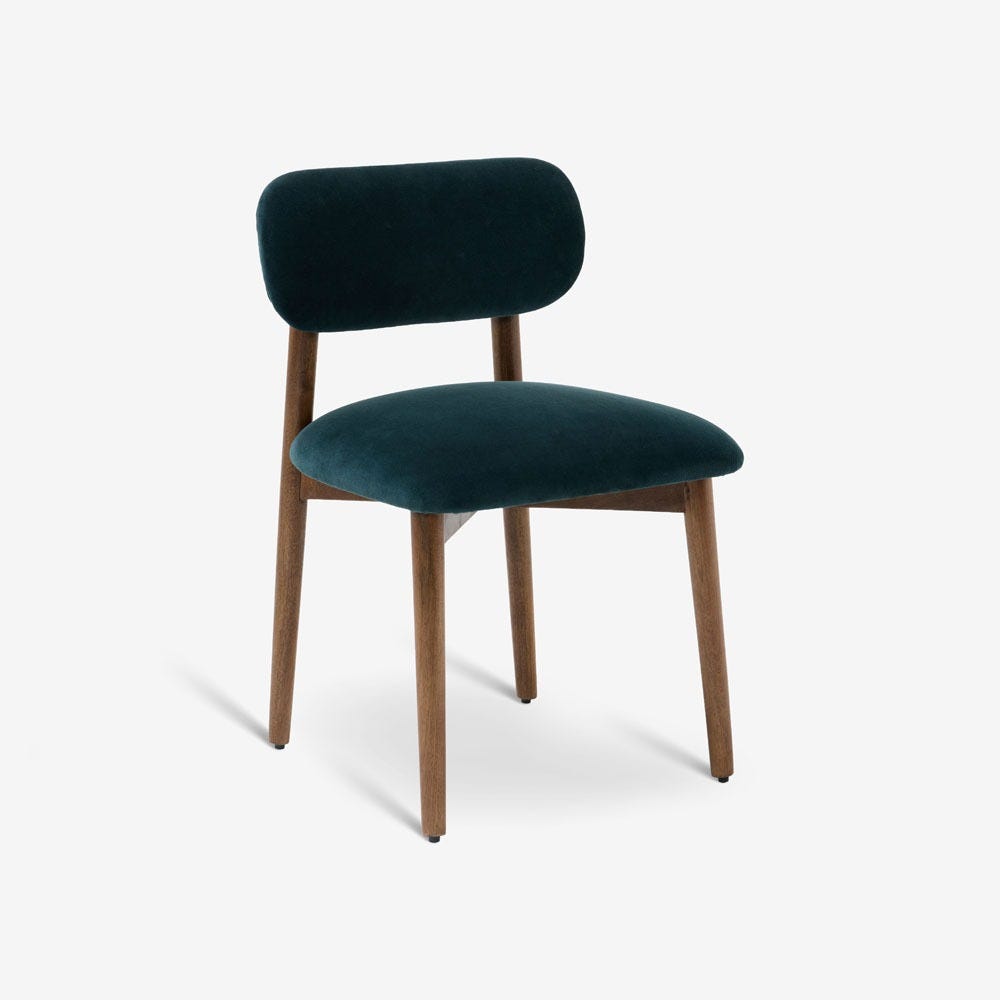 LAYLA DINING CHAIR - PETROL BLUE VELVET