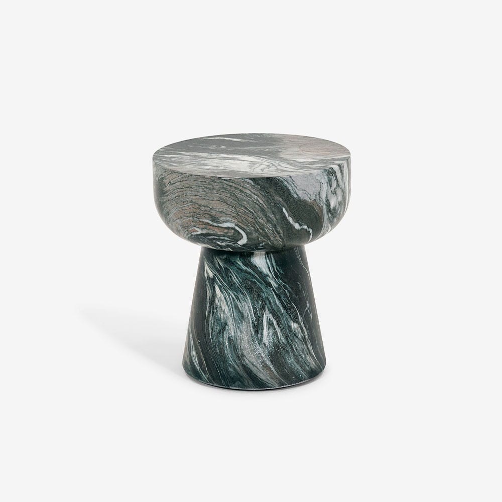 LUCY SIDE TABLE IN GREEN MARBLE EFFECT