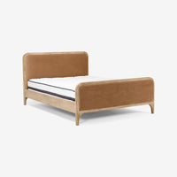 MABEL KINGSIZE BED IN NUDE VELVET