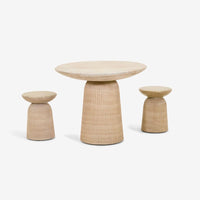 MASON BISTRO TABLE IN TRAVERTINE FINISH EFFECT