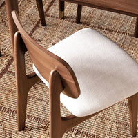 MURRAY DINING CHAIR PAIR- WALNUT STAIN