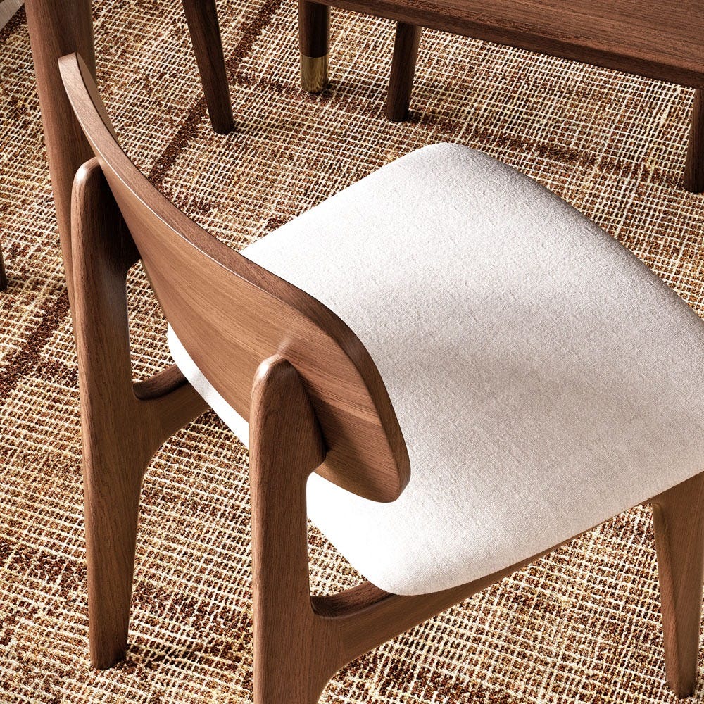 MURRAY DINING CHAIR PAIR- WALNUT STAIN