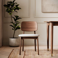 MURRAY DINING CHAIR PAIR- WALNUT STAIN