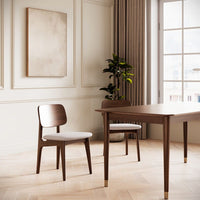 MURRAY DINING CHAIR PAIR- WALNUT STAIN