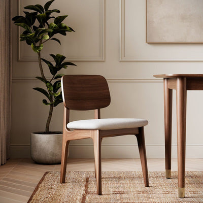 MURRAY DINING CHAIR PAIR- WALNUT STAIN