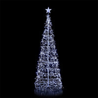 2.5M WHITE TWINKLING ICICLE SPIRAL TREE WITH 835 LEDS