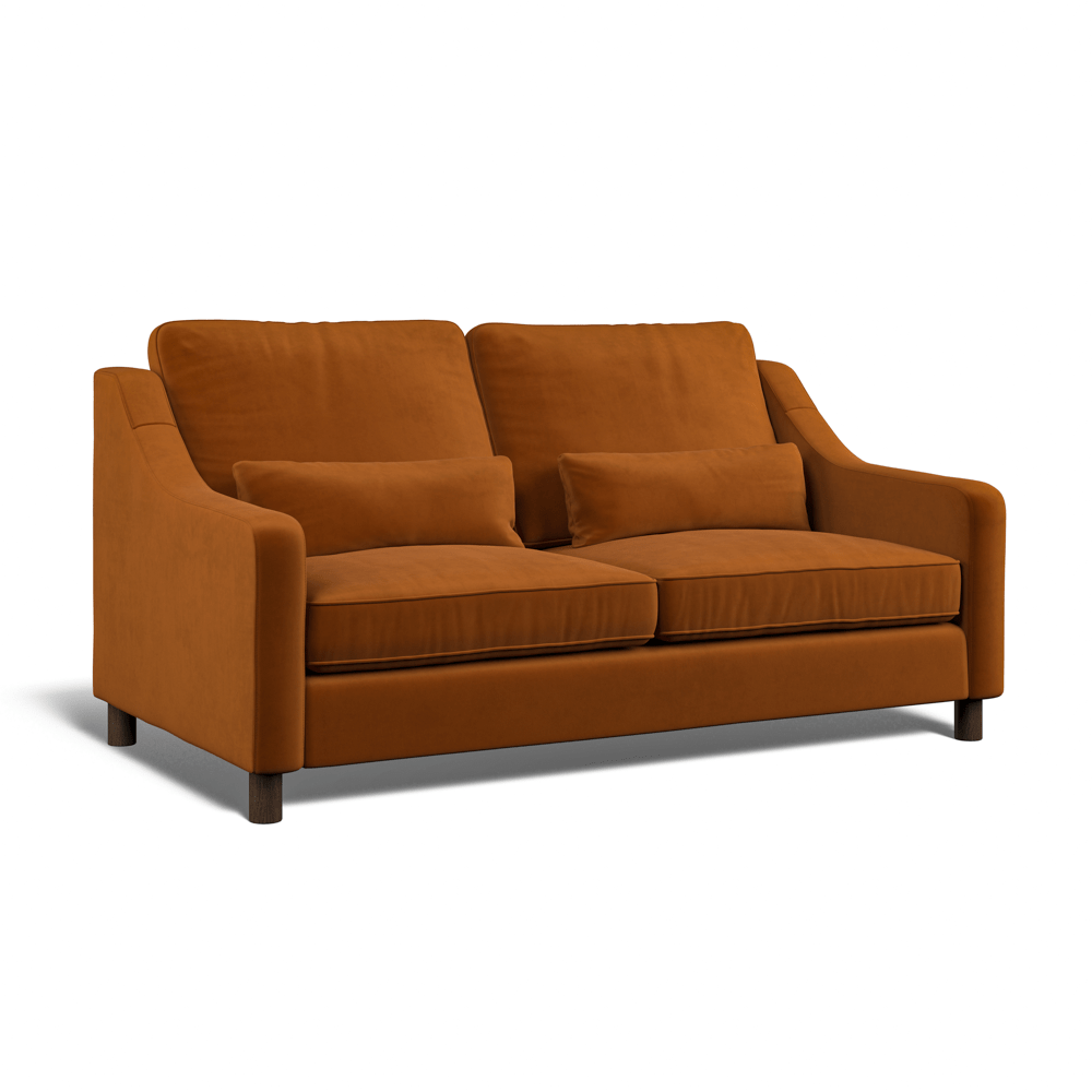Hampton 3-Seat Sofa In Burnt Easy Care Velvet