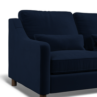 Hampton 3-Seat Sofa In Indigo Easy Care Velvet
