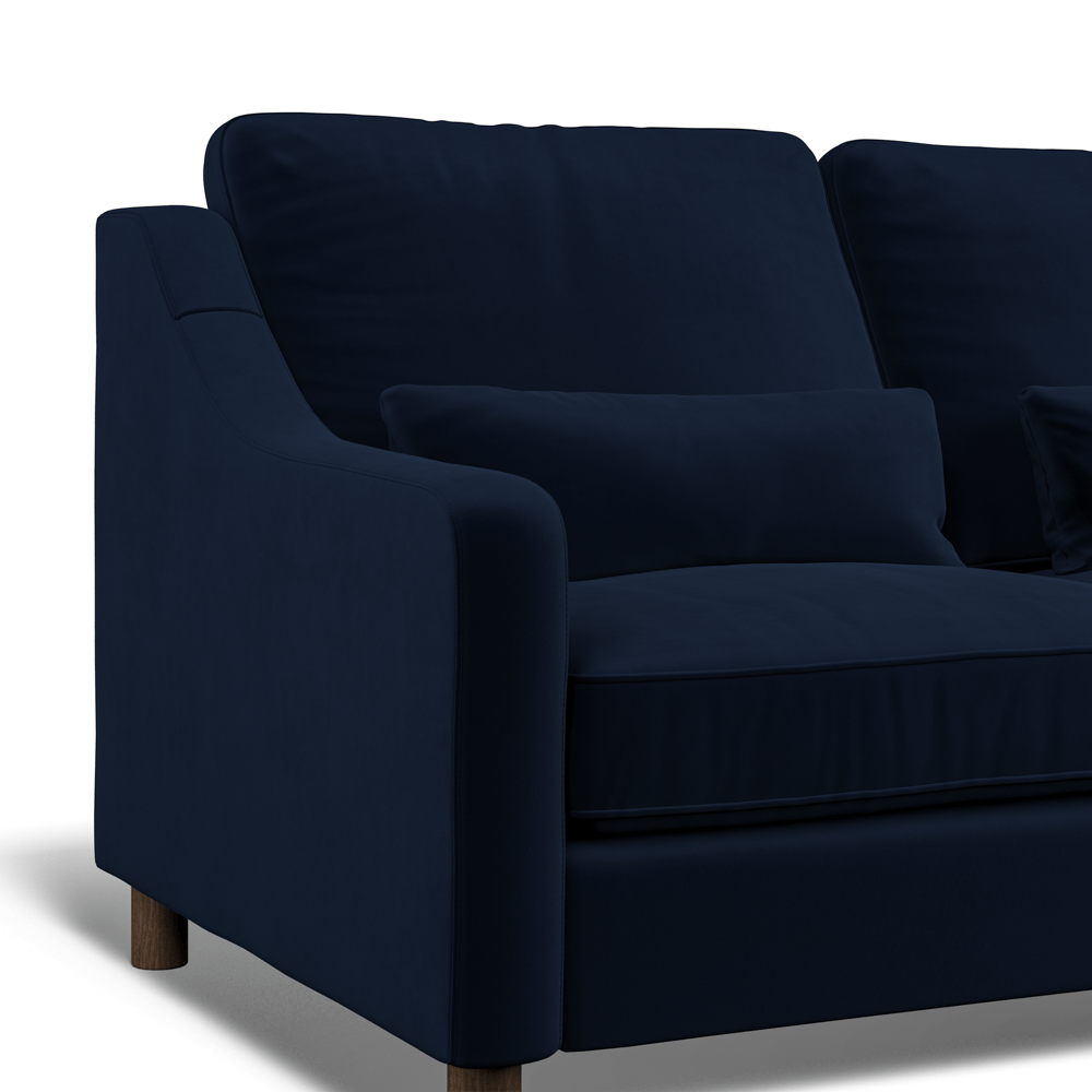 Hampton 3-Seat Sofa In Indigo Easy Care Velvet