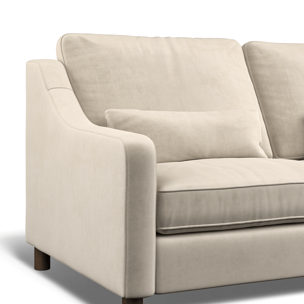 Hampton 4-Seat Sofa In Bone Easy Care Velvet