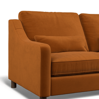 Hampton 4-Seat Sofa In Burnt Easy Care Velvet