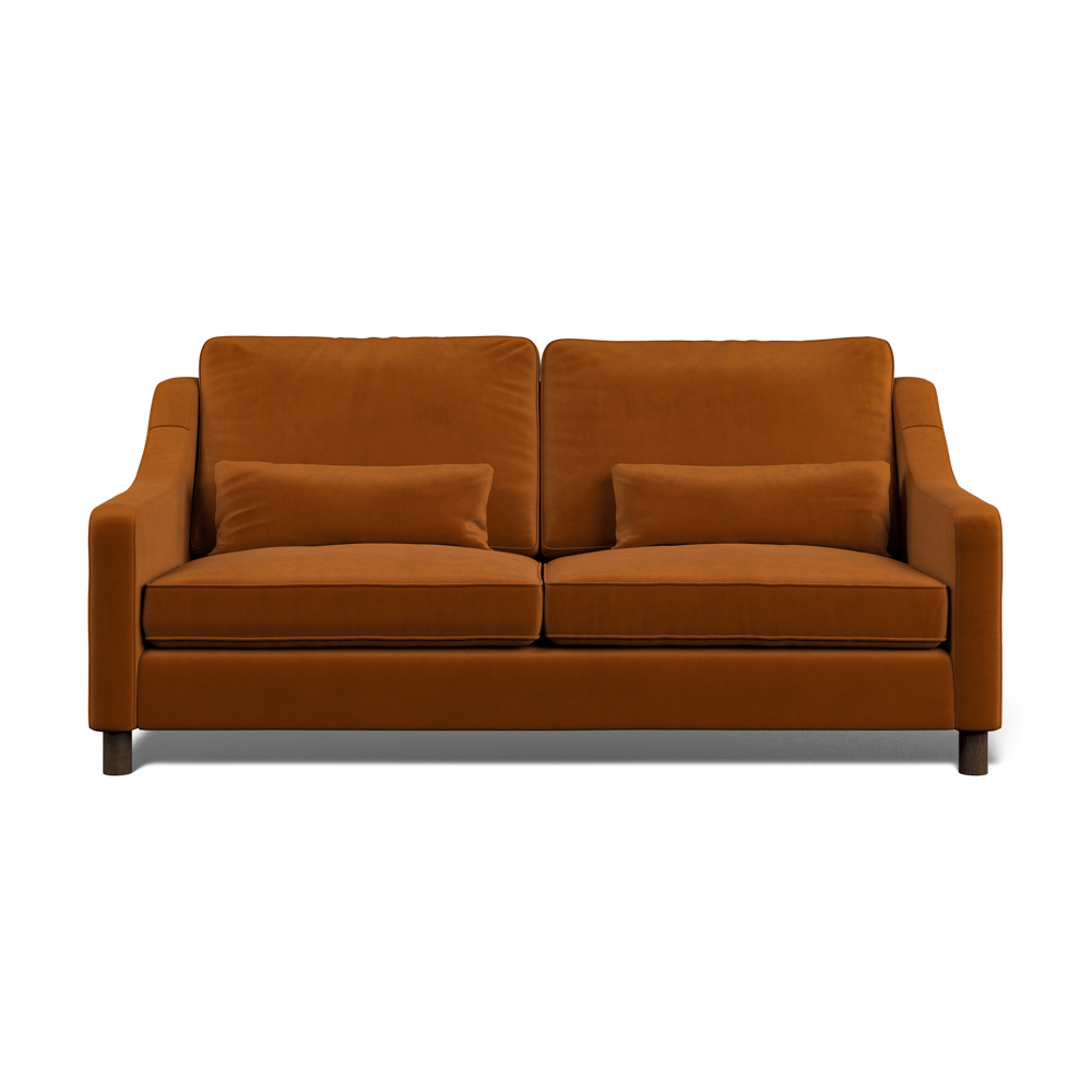 Hampton 4-Seat Sofa In Burnt Easy Care Velvet