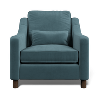 Hampton Armchair In Airforce Eco Velvet
