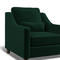 Hampton Armchair In Hunter Eco Velvet