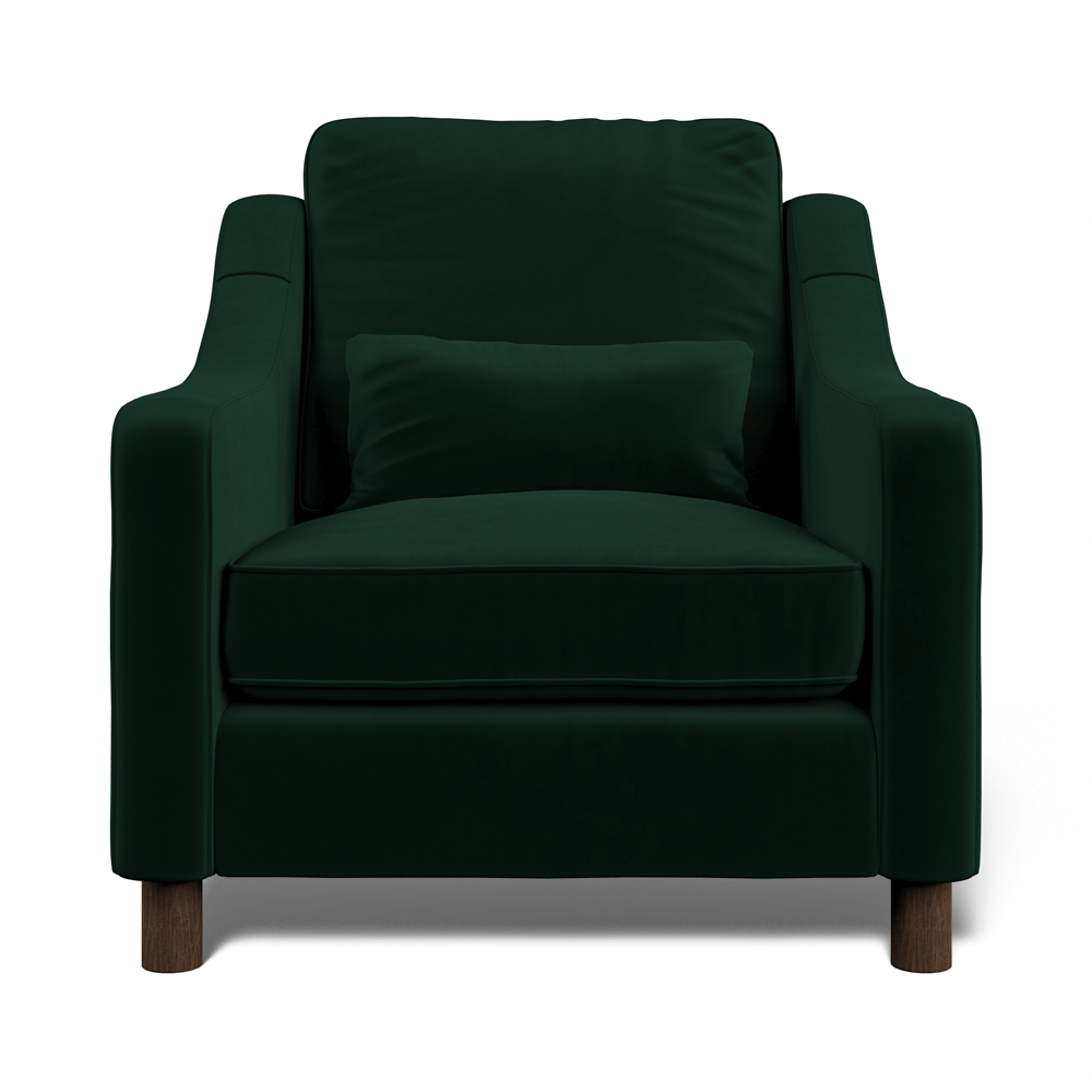 Hampton Armchair In Hunter Eco Velvet