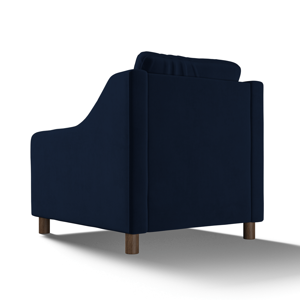 Hampton Armchair In Indigo Eco Velvet