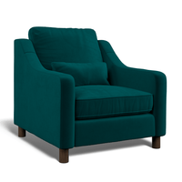 Hampton Armchair In Mallard Eco Velvet