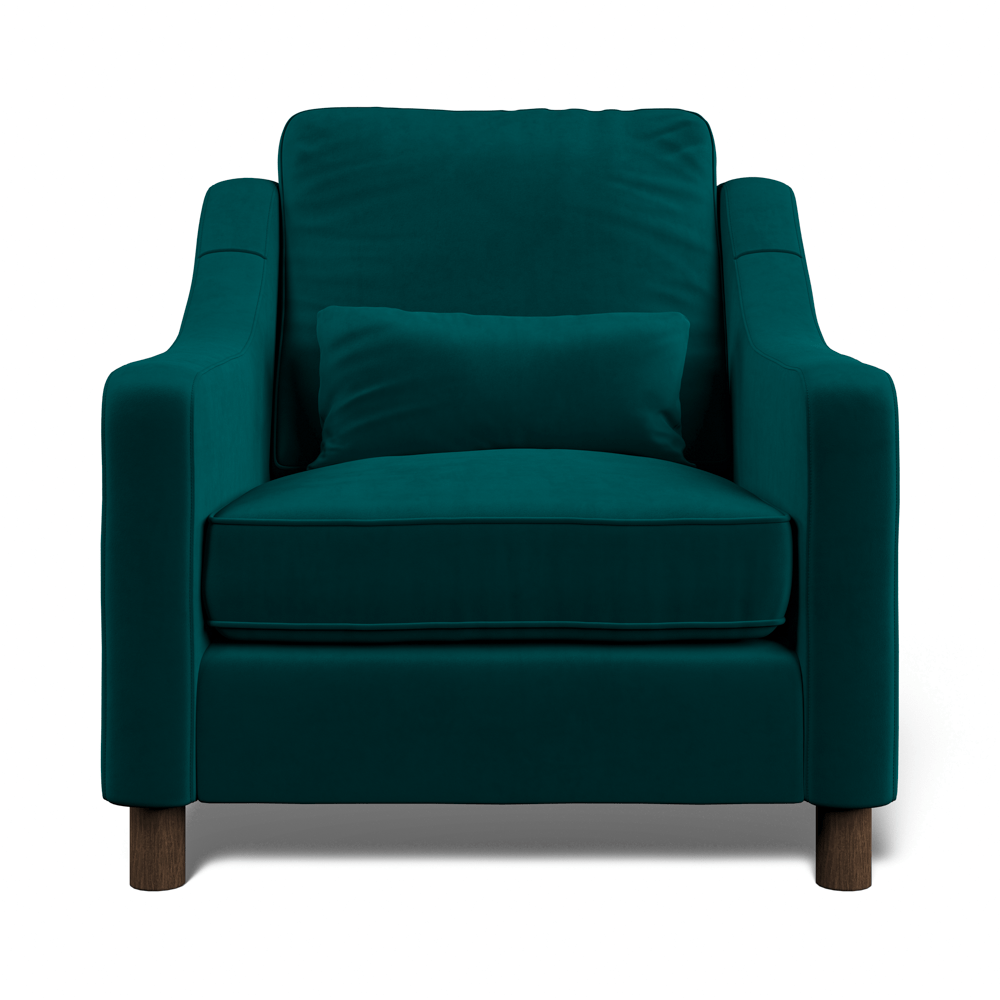 Hampton Armchair In Mallard Eco Velvet