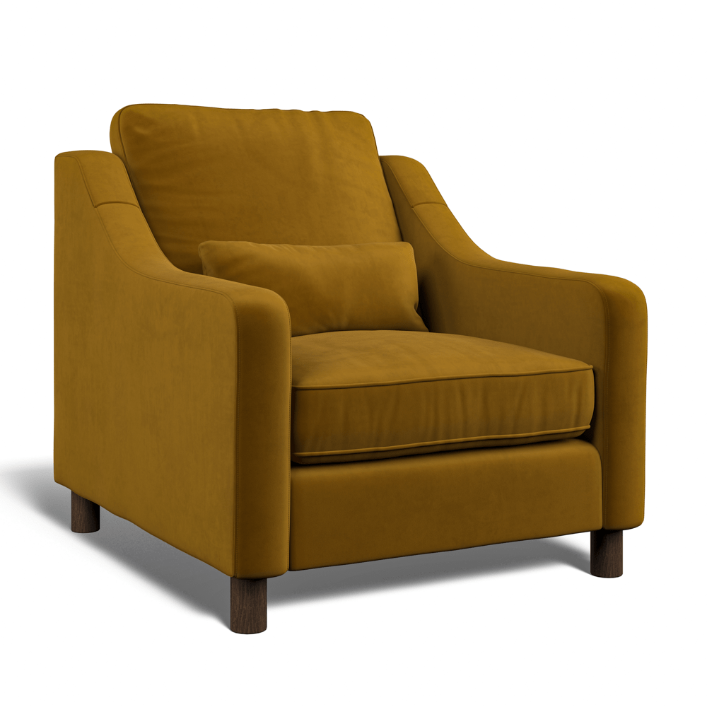 Hampton Armchair In Turmeric Eco Velvet