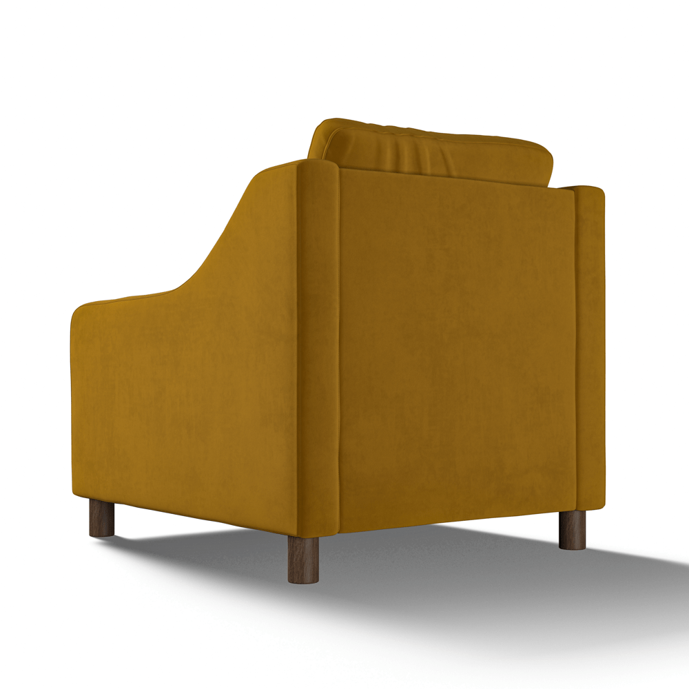 Hampton Armchair In Turmeric Eco Velvet