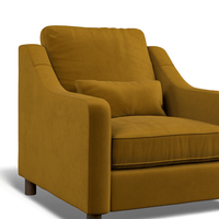 Hampton Armchair In Turmeric Eco Velvet