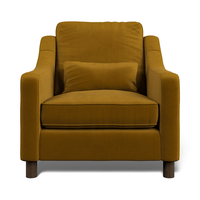 Hampton Armchair In Turmeric Eco Velvet