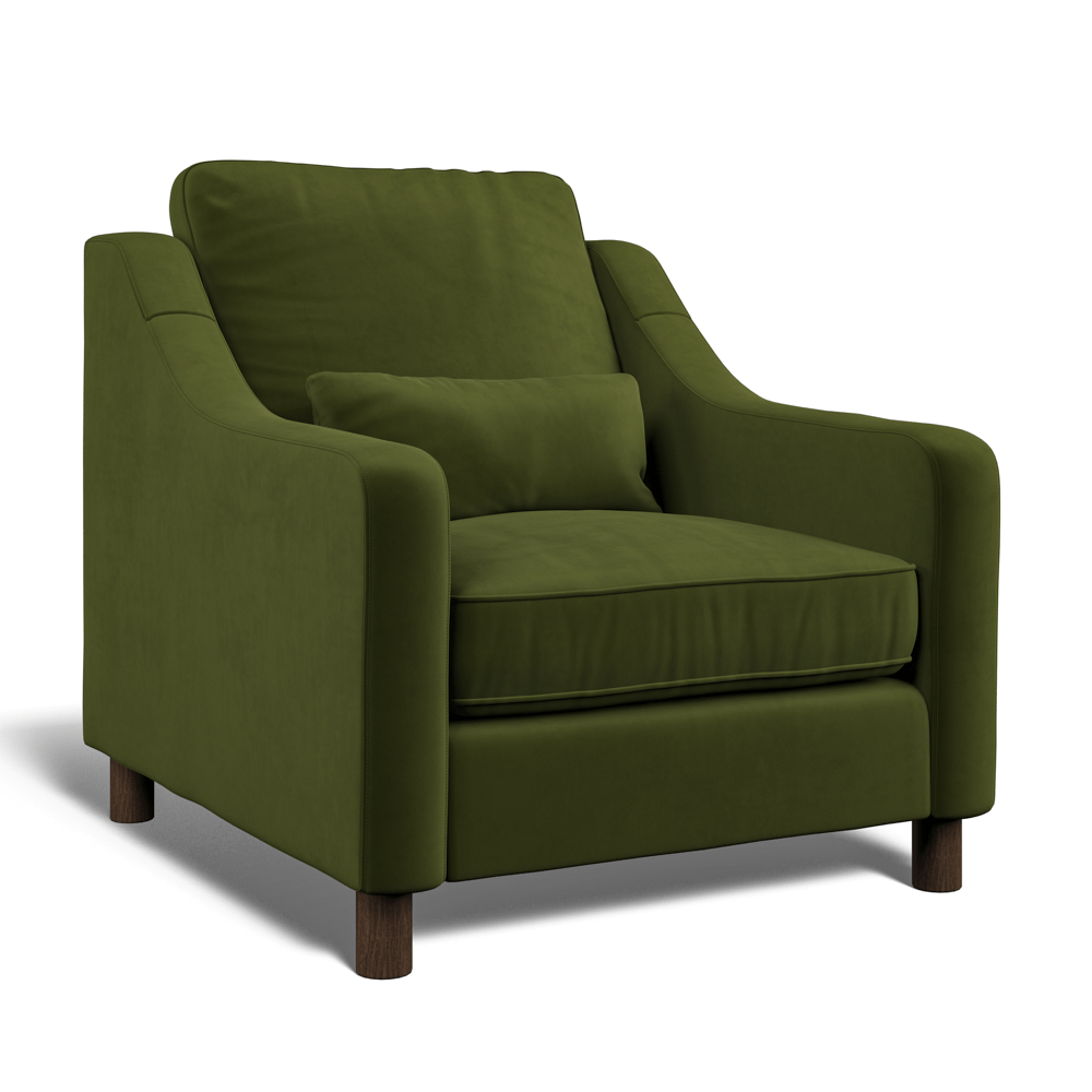 Hampton Armchair In Vine Eco Velvet