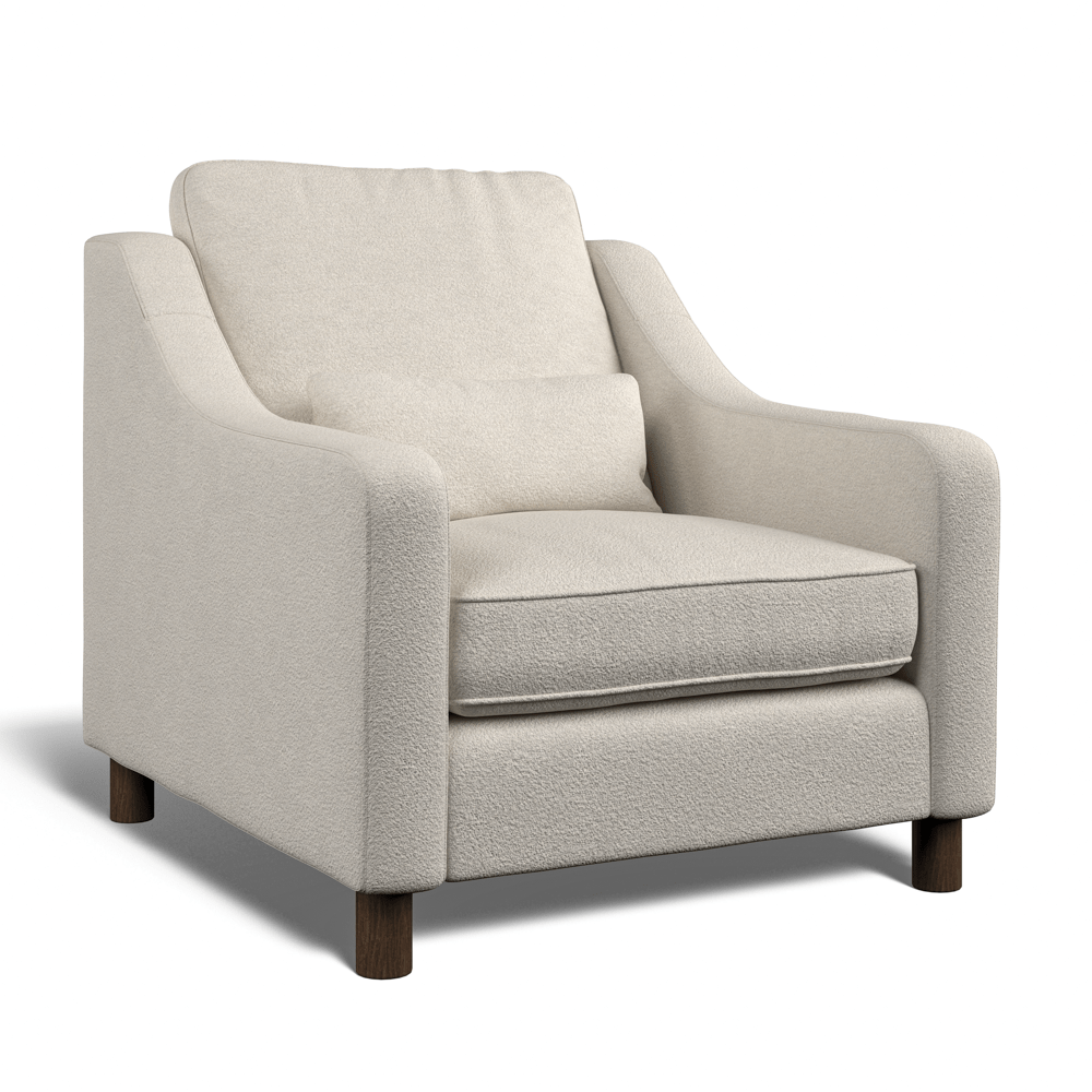 Hampton Armchair In Ivory Boucle