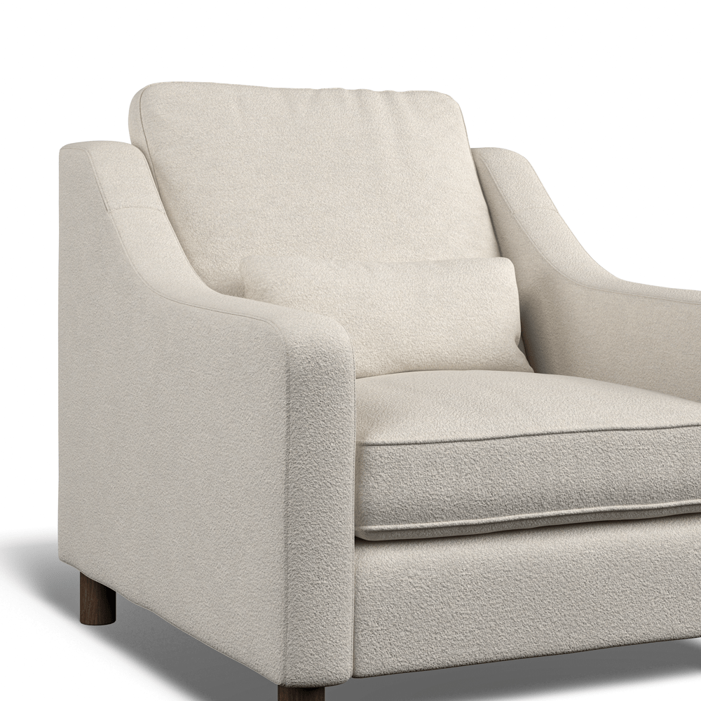 Hampton Armchair In Ivory Boucle