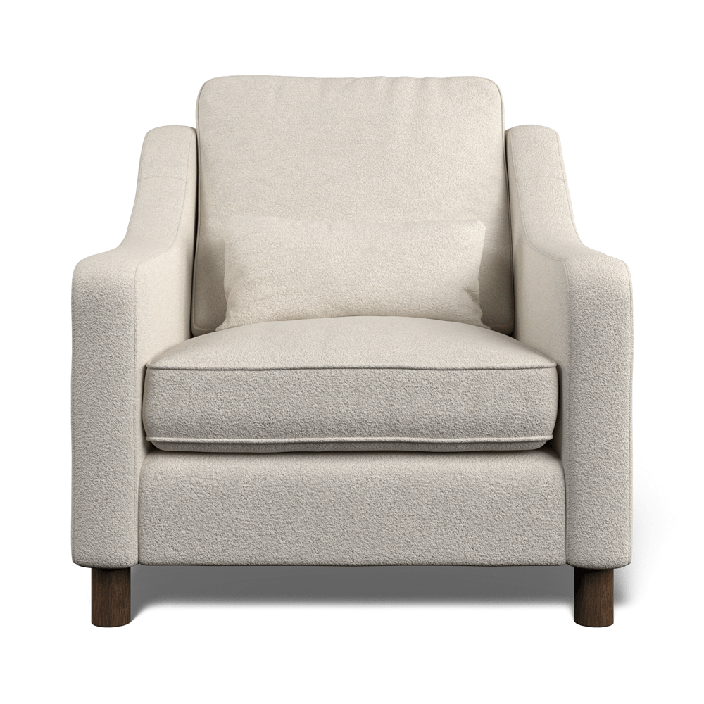 Hampton Armchair In Ivory Boucle