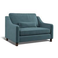 Hampton Loveseat In Airforce Easy Care Velvet