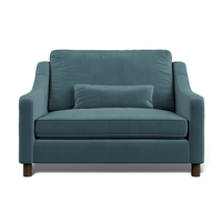 Hampton Loveseat In Airforce Easy Care Velvet