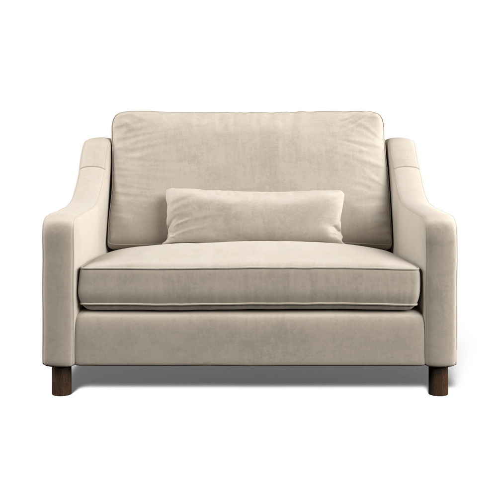 Hampton Loveseat In Bone Easy Care Velvet