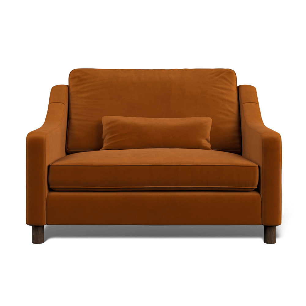 Hampton Loveseat In Burnt Easy Care Velvet