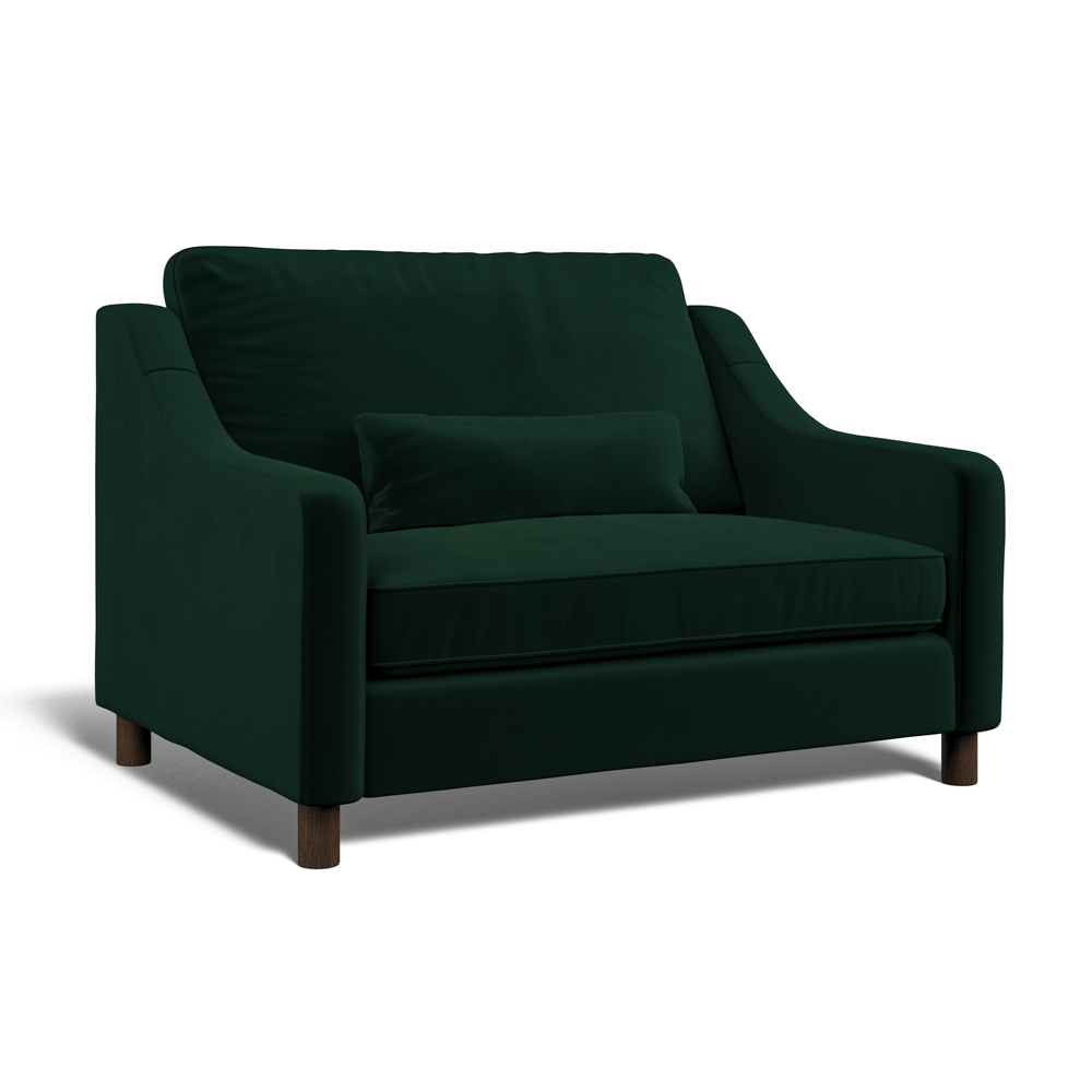 Hampton Loveseat In Hunter Easy Care Velvet