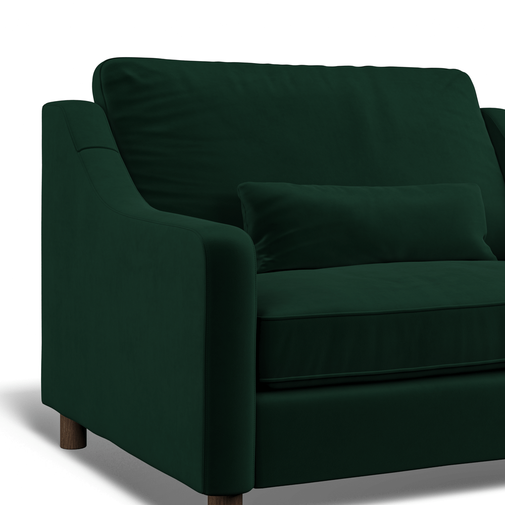 Hampton Loveseat In Hunter Easy Care Velvet