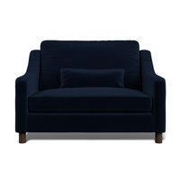 Hampton Loveseat In Indigo Easy Care Velvet