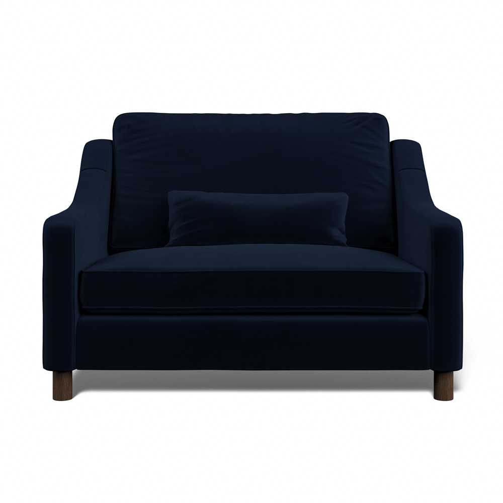 Hampton Loveseat In Indigo Easy Care Velvet