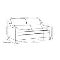 Hampton 3-Seat Sofa In Vine Easy Care Velvet