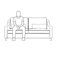 Hampton 4-Seat Sofa In Indigo Easy Care Velvet
