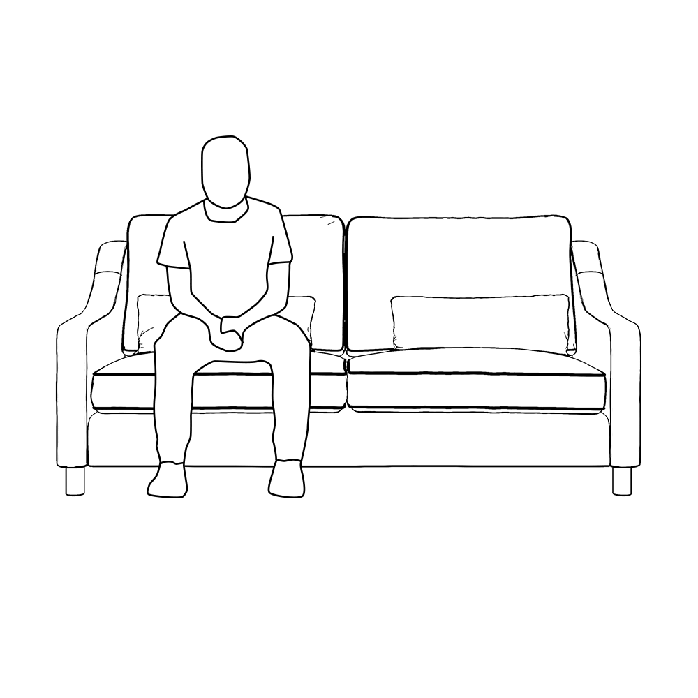 Hampton 4-Seat Sofa In Mallard Easy Care Velvet