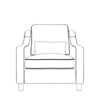 Hampton Armchair In Indigo Eco Velvet