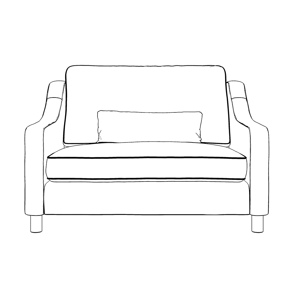 Hampton Loveseat In Bone Easy Care Velvet