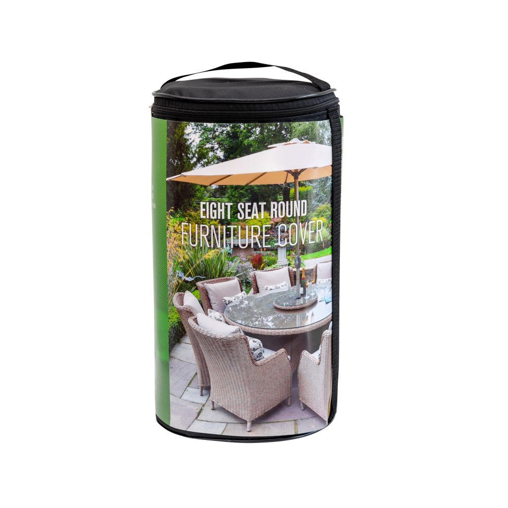 Deluxe Cover 8 Seat Round Dining Set