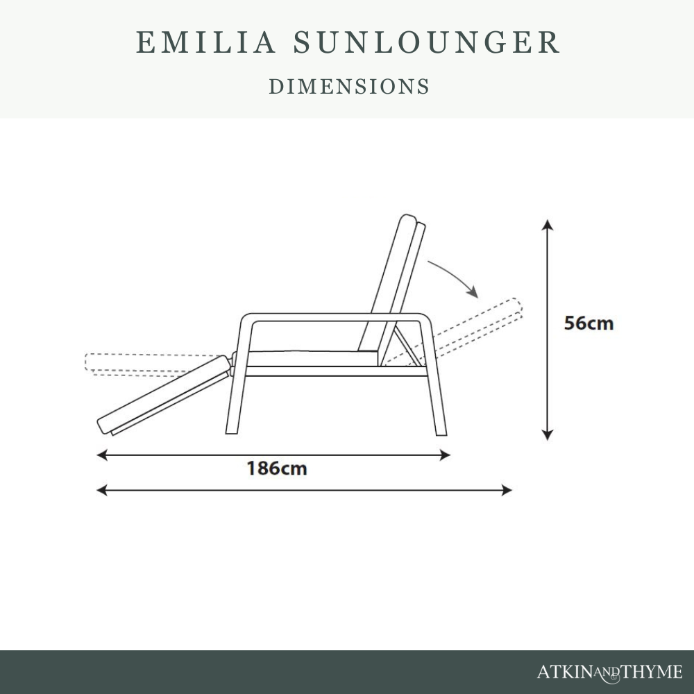 EMILIA SUNLOUNGER AND CUSHION